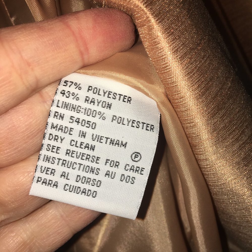 NWT Le Suit Essentials 2 PC Gold Skirt & Jacket Size 8 - Picture 7 of 16